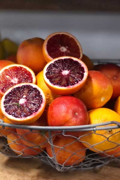 Bowl of blood oranges